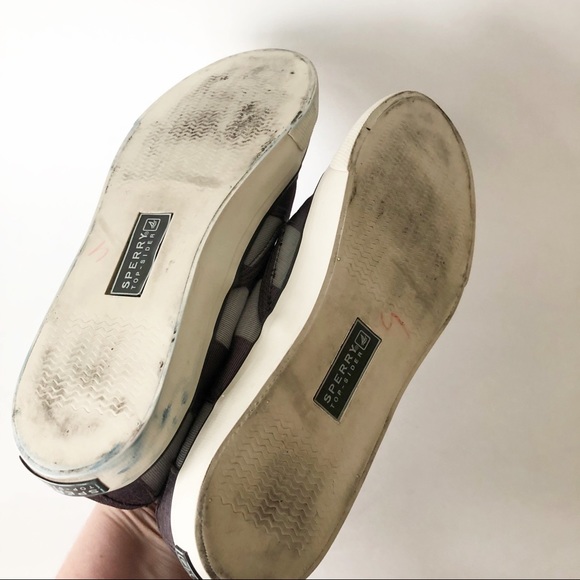 Sperry Topsider Blue Striped Slip On Sneaker 8.5 - Picture 6 of 8